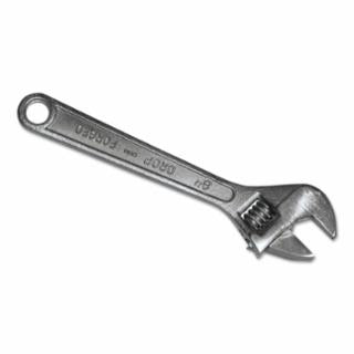 Anchor Brand Adjustable Wrench, 18 in Long, 2-1/16 in Opening, Chrome Plated, 01-018