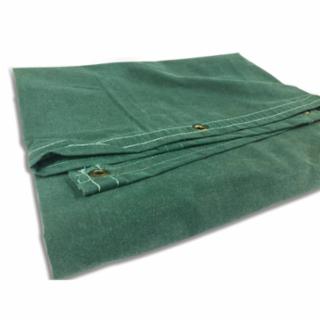 Protective Tarp, 12 ft W x 16 ft L, Water Resistant, Canvas, Green
