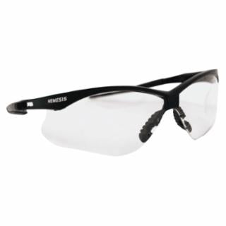KleenGuard V30 Nemesis 412-25676 Safety Eyewear, Clear Hardcoated Lens, Black Frame