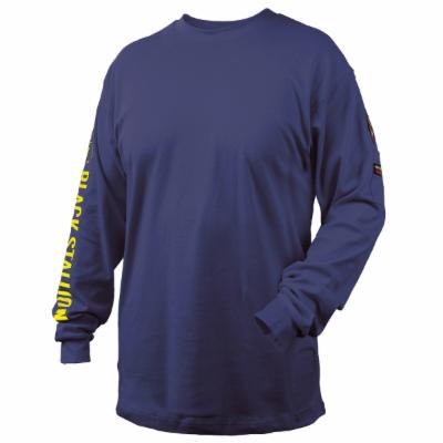 Revco FR Cotton Knit Long-Sleeve T-Shirt, Navy 60-8031-LG