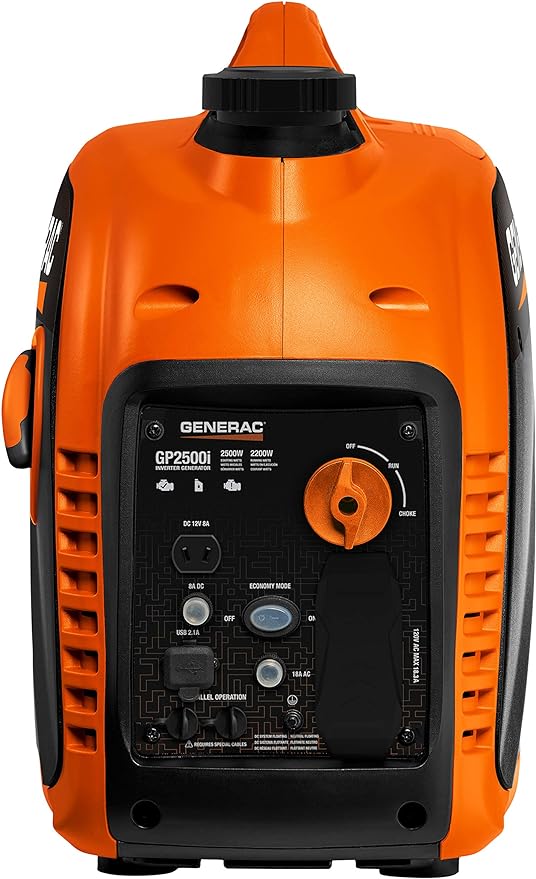 Generac 8250 GP2500i 2,500-Watt Gas Powered Portable Inverter Generator
