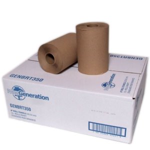 New Generation™ Hardwound Paper Towels, Brown, 800-ft., 6 Rolls (GENBRT800)