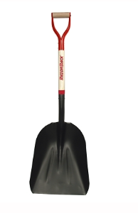 RazorBack 53117 Western Pattern Scoop Shovel, Steel Blade, 30 in. Handle Length, Hardwood Handle