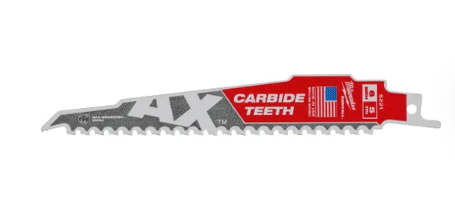 Milwaukee 9 in. 5 TPI AX Carbide Teeth Demolition Nail-Embedded Wood Cutting SAWZALL Reciprocating Saw Blades (3-Pack) (48-00-5326)