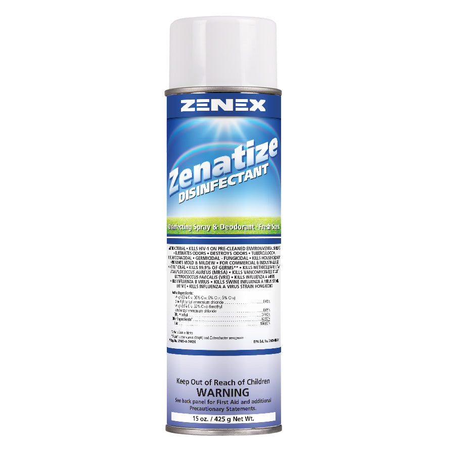Zenex Zenatize Disinfectant & Deodorant 15 oz. Net Wt. Fresh Scent (495545), 12 Cans