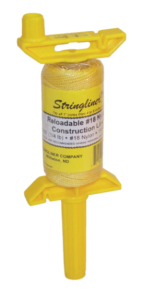 Stringliner PRO 250 Ft. Yellow Braided Nylon Mason Line Reel 25150