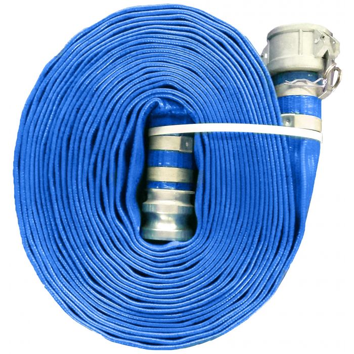 JGB A008-0326-3550 2-in. X 50-ft. Blue PVC Discharge Hose CxE Camlocks
