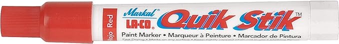 Markall 61049 Red Quik Stik Marker - Fast Drying, Long-Lasting Marks