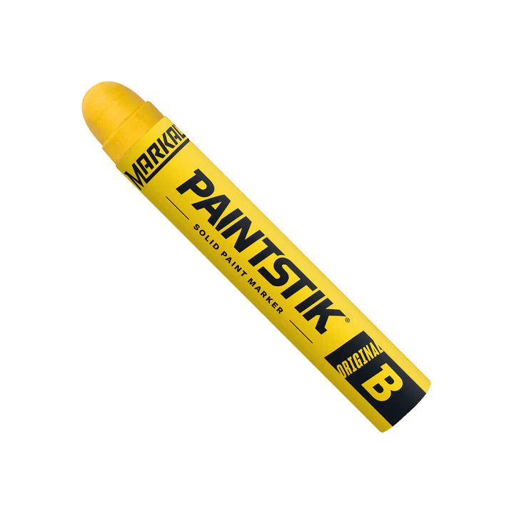 Markal Paintstik Original B Solid Paint Marker, Yellow, 12 pcs. (80221)