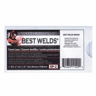 Best Welds SP2 Cover Lens, Scratch/Static Resistant, 4-1/4 in x 2 in, 100% CR-39 Plastic 901-SP-2
