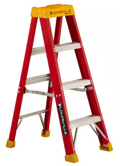 Louisville Ladder 4 ft. Fiberglass Step Ladder with 300 lbs. Load Capacity Type IA Duty Rating L-3016-04