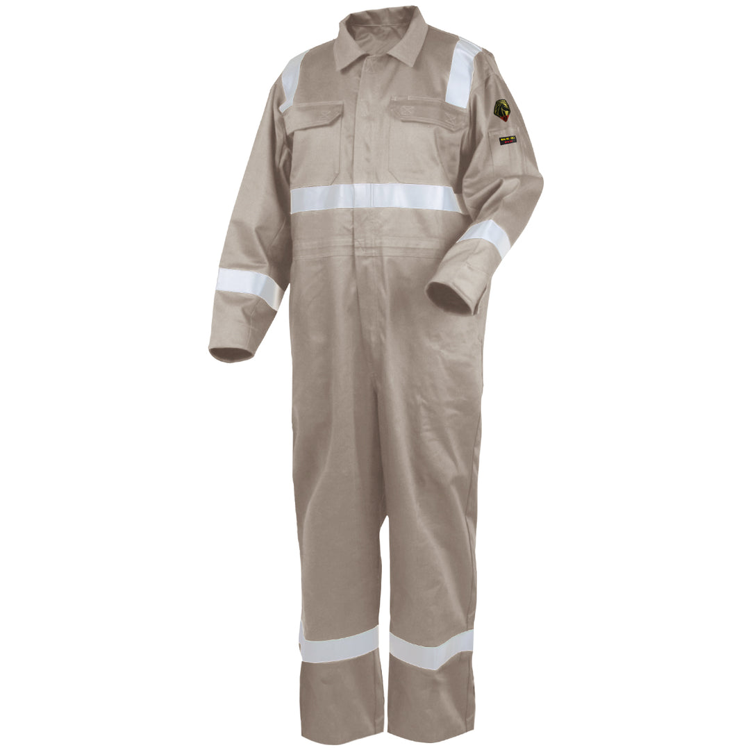 Revco CF2216-ST-L Navy TruGuard™ 300 Hi-Vis Flame-Resistant Cotton Coveralls