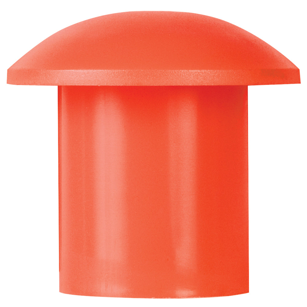 Mushroom Rebar Caps Safety Orange Plastic Rebar Cap Covers - Fits Rebar Stake Size #3 - #7, 3/8" to 1",