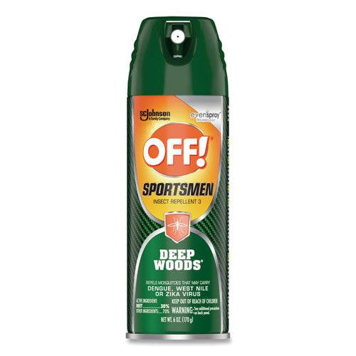 OFF! Deep Woods Sportsmen Insect Repellent, 6 oz Aerosol Spray, 12 (SJN334684)