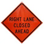 Dicke Safety RUNR48-200 Solid Vinyl Roll-Up Sign, "Pipeline Construction Ahead", 48" x 48", 1/4" V and 3/16" H Ribs, 4-Pockets