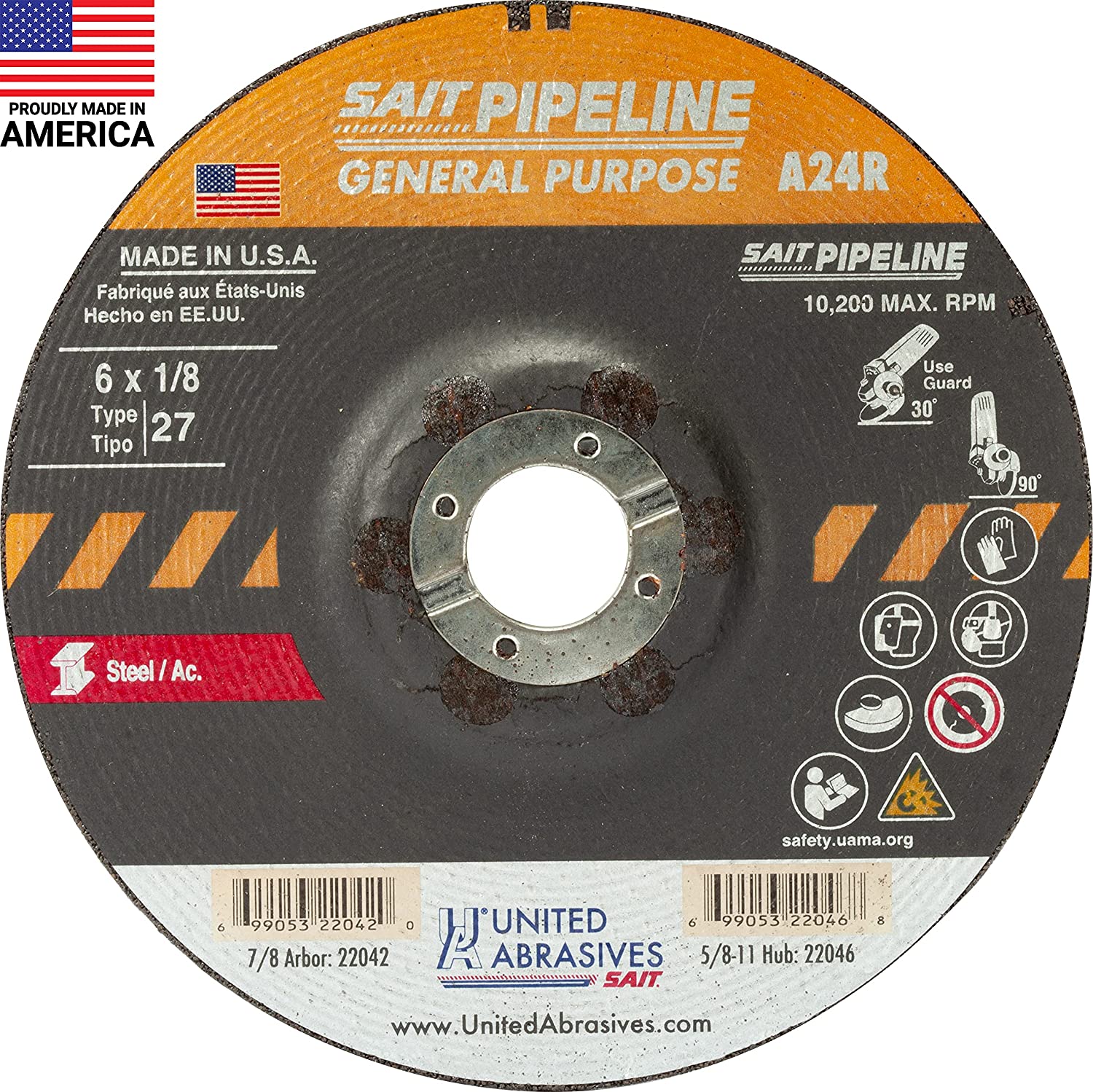Grinding Wheel- 6x1/8x7/8 Pipeline