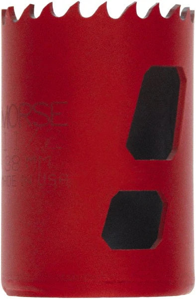 MK Morse 177177 1-1/16" (27mm) Advanced Bi-Metal Hole Saw - No Arbor, 1-15/16" Cutting Depth, Heavy Duty .050" Side Wall, Made in USA, M.K. Morse MHS17