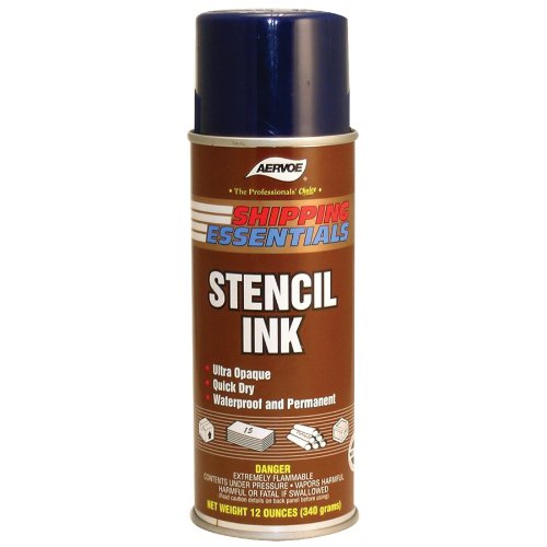 Aervoe 205-2802 16 oz Stencil Ink (12 oz Net), Yellow Color, 1 Can