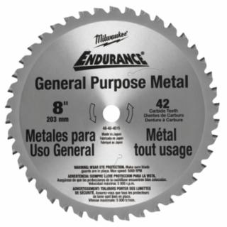 Milwaukee Endurance Carbide Circular Saw Blades, 8 in, 42 Teeth (48-40-4515)