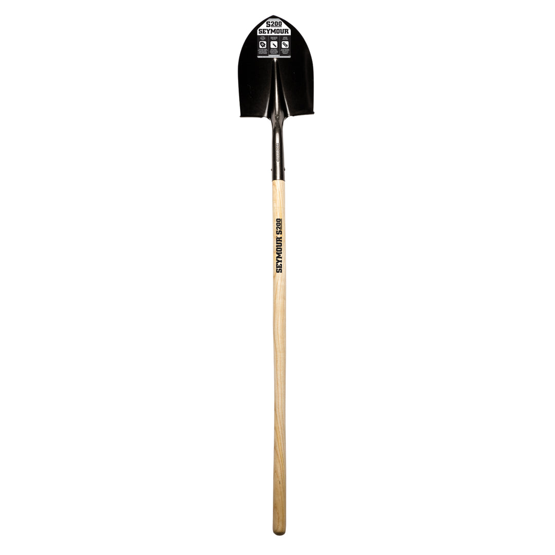 Seymour 49830 16 Ga. Round Point Shovel, 42" Hardwood Handle