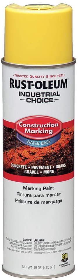 Rust-Oleum 264692-12PK Industrial Choice M1400 System Water-Based Construction Marking Paint, 17 oz, White