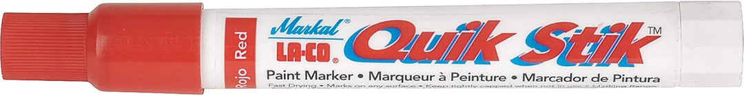 Markall 61049 Red Quik Stik Marker - Fast Drying, Long-Lasting Marks