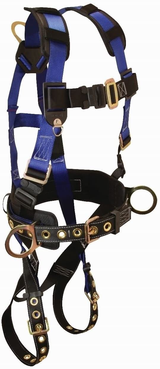 FallTech 7073/LX Contractor 3D Construction Belted Full Body Harness, Dual-size Large/XL