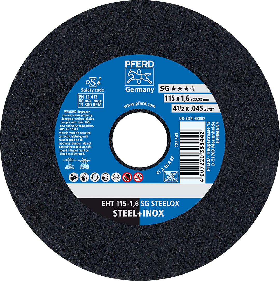 PFERD 4-1/2'' x .045'' Cut-Off Wheel 7/8'' AH A (63607)
