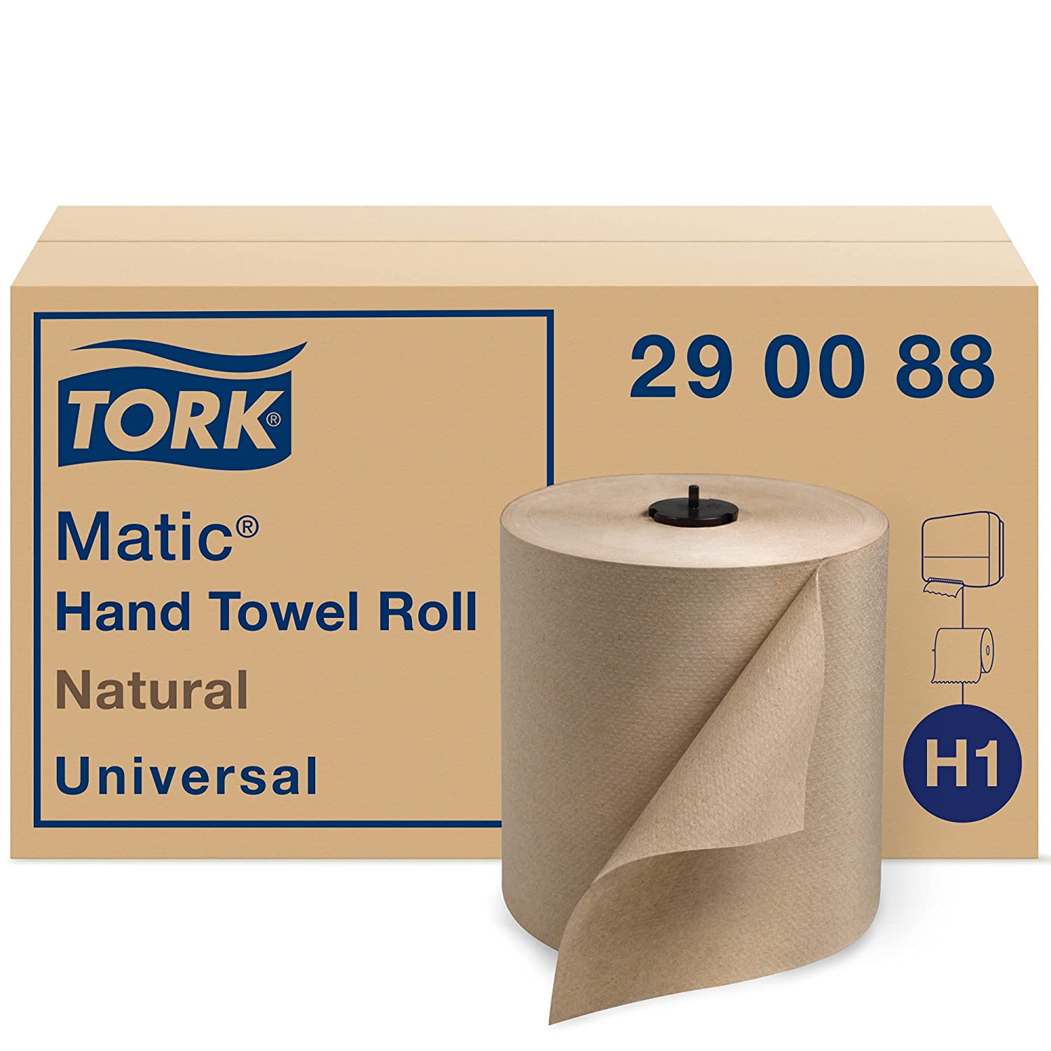 Tork 290088 Universal Matic® Hand Towel Roll, 1-Ply, 700 ft. Per Roll, 6 Rolls Per Case