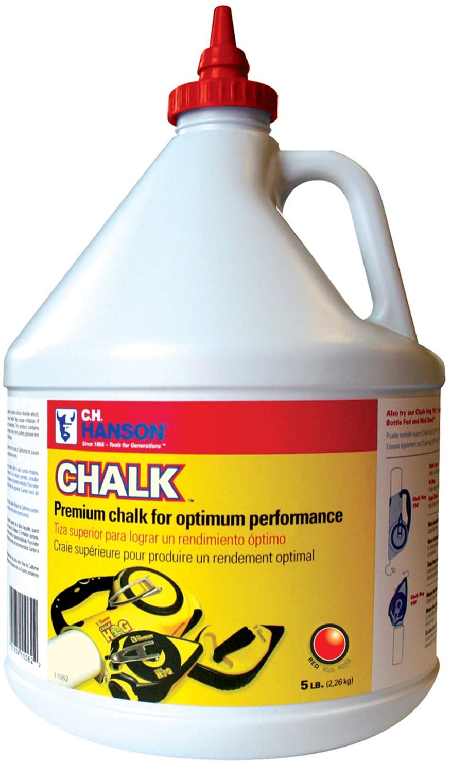 C.H. Hanson 11060 Red Chalk Line or Refill, 5 lbs.