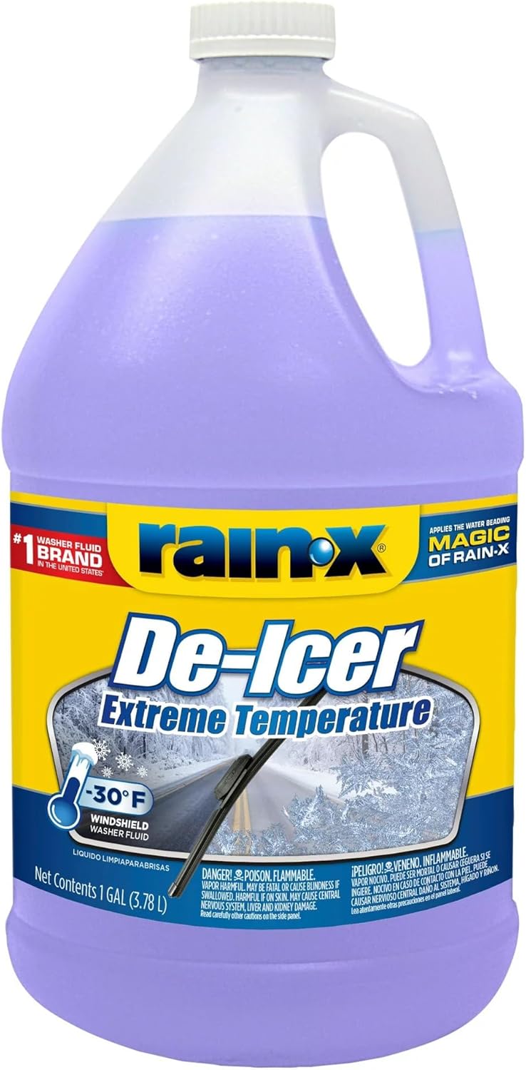 Rain-X -30°F Extreme Temperature De-Icer Windshield Washer Fluid, (6) 1-Gallon Bottles (RAIN113685)