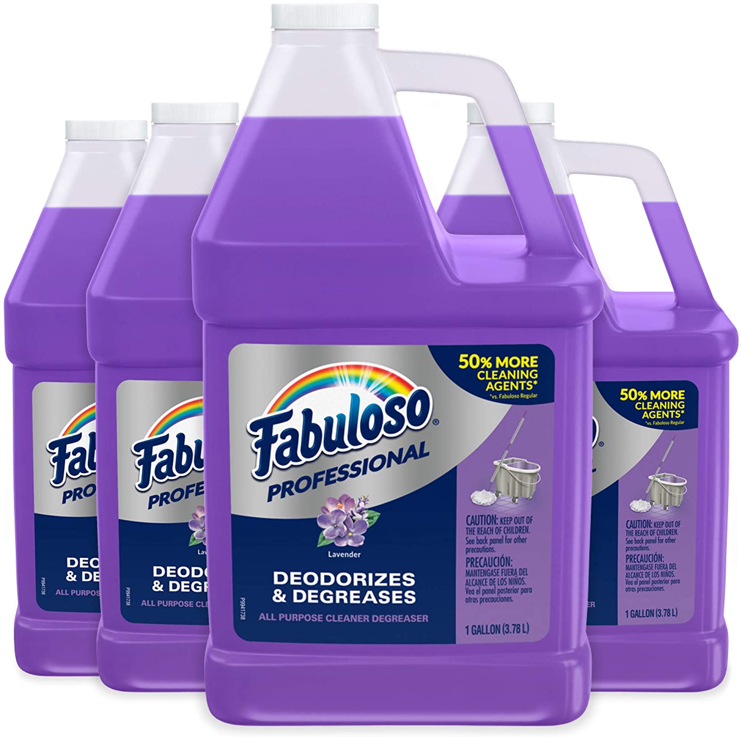 Fabuloso All-Purpose Cleaner, Lavender Scent, 1 gal Bottle, 4/Carton (CPC05253)