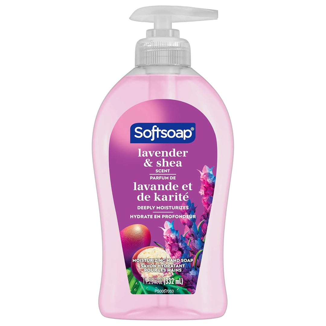 Softsoap Lavender & Shea Scent Liquid Hand Soap, Moisturizing Liquid Hand Soap, 11.25 Ounce, 6 Pack
