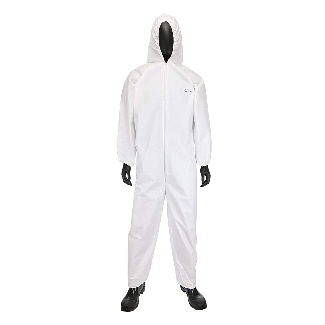 West Chester 3606 PosiWear BA – Microporous Disposable Coveralls, Zipper Front with Elastic Wrist/Ankle and Attached Hood