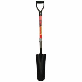 Razor Back Drain Spade 47604 16 in L x 6 in W Round Blade, 30 in FIBERGLASS, Cushioned D-Grip Handle