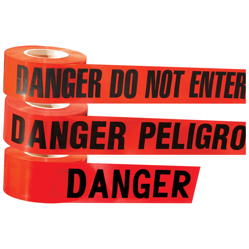 Electro Tape 86600 Red Barricade Tape – "DANGER DANGER" – 866 Series