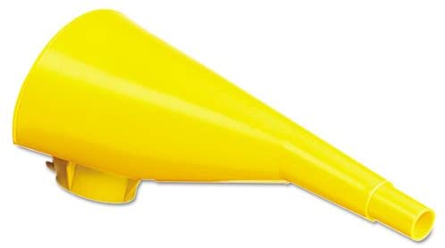 Eagle F-15 HDPE 10" Poly Funnel for Metal Type I Safety Cans, 4" Height, 8" Width, 9" Length, Yellow