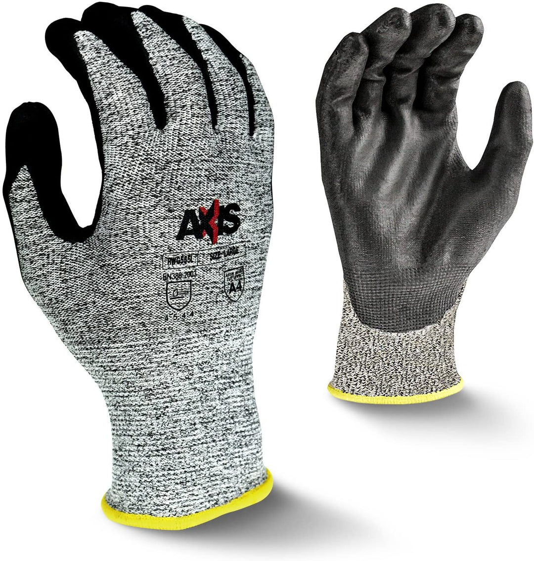 Radians RWG555 Axis Cut Protection Level A4 Foam Nitrile Dipped Workk Glove, XLarge