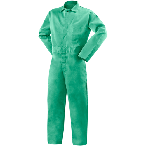 F9-32CA/PT 4XL FR Coverall 9Oz Green 32" Inseam w/Pass Thru