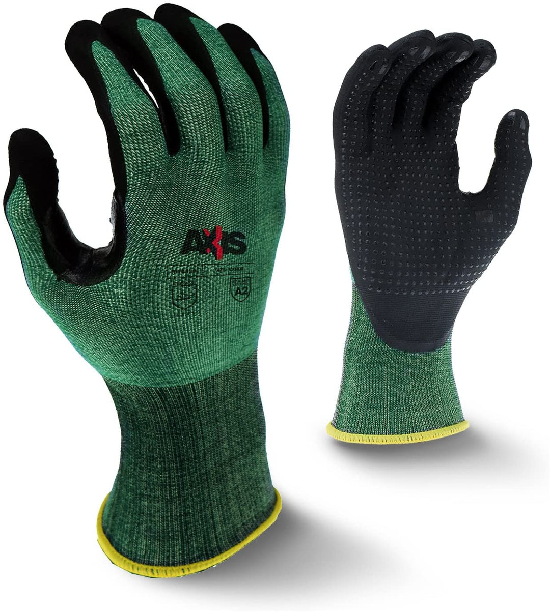 Radians RWG538 Large Axis Cut Protection Level 2 Nitrile Coated Glove W/ Dotted Palm