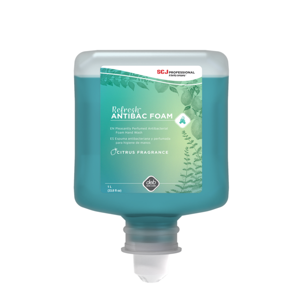 SCJP ANT1L Refresh™ Antimicrobial Foam Hand Wash 1 Liter Cartridge, Liquid, Green, Citrus Scent, (each)