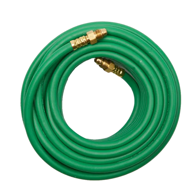 Techniweld Green Argon Hose 1/4" x 50 ft. with Fittings (HSIARGON50G)
