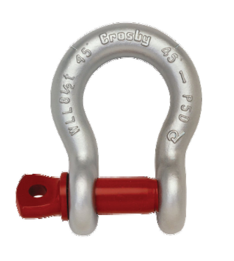 Crosby 1018507 Carbon Steel S-209 Screw Pin Anchor Shackle, Self-Colored, 4-3/4 Ton WLL, 3/4" Size