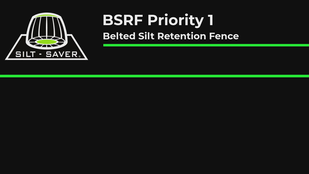 Silt Saver Priority 1 Green Belts w/ 48" Pre-Staked 3' X 48'  Posts at 4' Centers (P1-BSRF-GB)