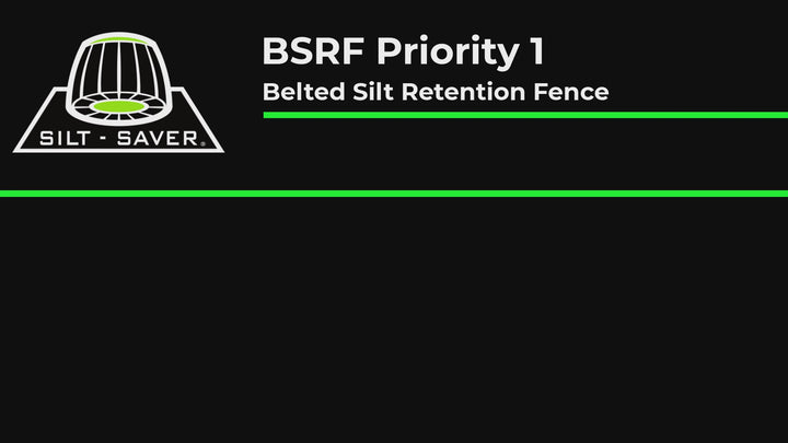 Silt Saver Priority 1 Green Belts w/ 48" Pre-Staked 3' X 48'  Posts at 4' Centers (P1-BSRF-GB)
