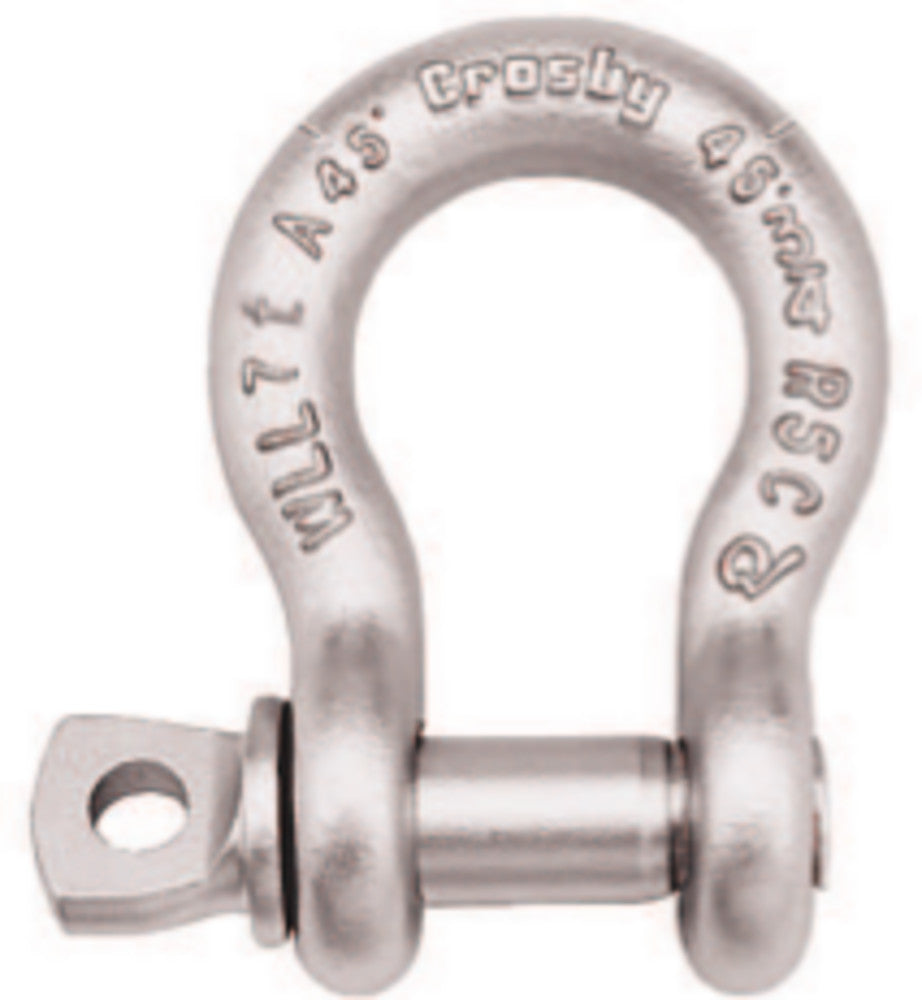 Crosby 1017494 G-209A Alloy Screw Pin Anchor Shackle, 1/2 Inch, 3.3 Ton Working Load Limit, Forged Steel, Hot-Dip Galvanized