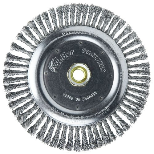 Roughneck 7" Root Pass Weld Cleaning Brush, .020" Steel Wire Fill, 5/8"-11 UNC Nut (09000)