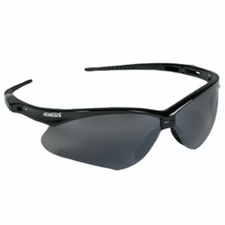 KleenGuard™ V30 Nemesis™ Safety Glasses (25688), with Mirror Coating, Smoke Lenses, Black Frame, Unisex Sunglasses