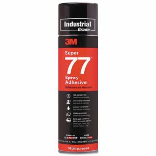 Super 77™ CA Mult-Purpose Spray Adhesive, 16.75 oz Aerosol Can, Clear
