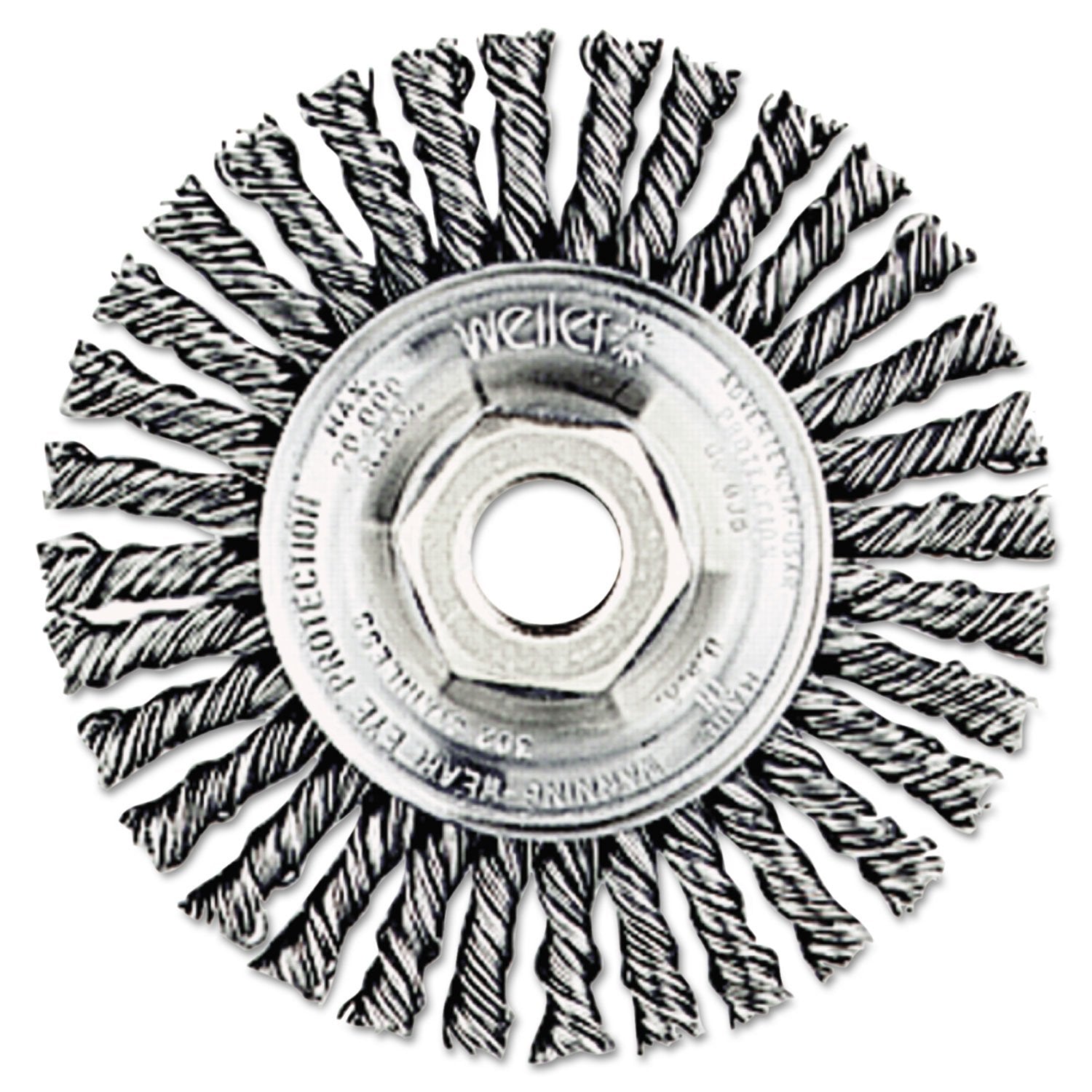 Mini Roughneck 4" Stringer Bead Wheel, .020" Steel Fill, 5/8"-11 UNC Nut